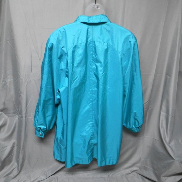 Vintage Chiango teal rain coat womens size 10 - Picture 2 of 4